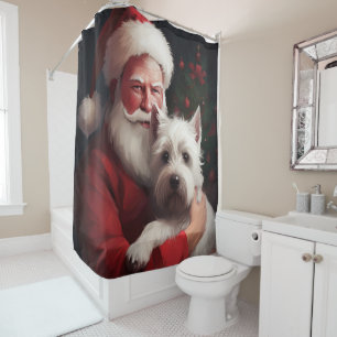West Highland White Terrier Santa Claus Christmas