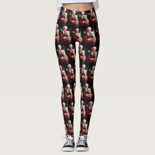 West Highland White Terrier Santa Claus Christmas Leggings