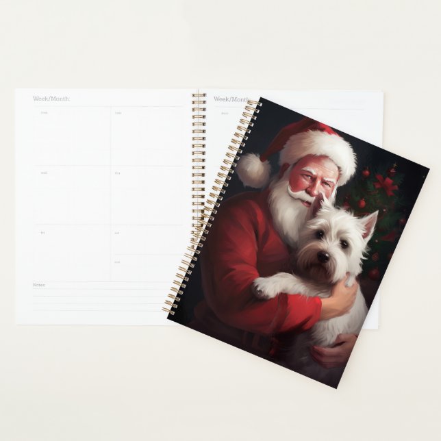 West Highland White Terrier Santa Claus Christmas Planner (Display)