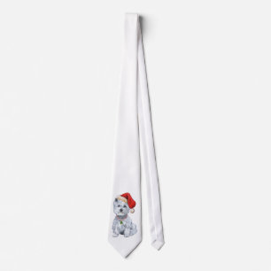 West Highland White Terrier Santa Claus Tie