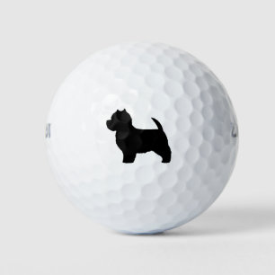 West Highland White Terrier Silhouette Golf Balls