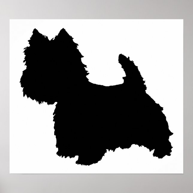West Highland White Terrier Silhouette Poster (Front)