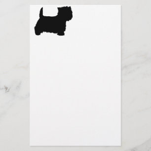 West Highland White Terrier Silhouette Stationery