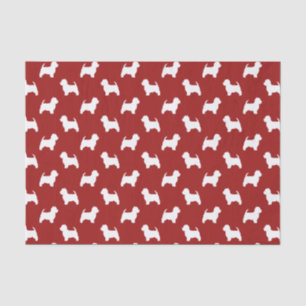 West Highland White Terrier Silhouettes Pattern Tissue Paper
