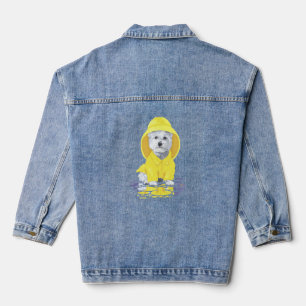 West Highland White Terrier Slicker Sou'wester  Denim Jacket