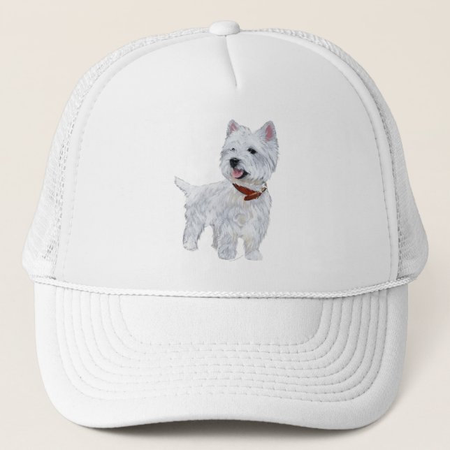 West Highland White Terrier Trucker Hat (Front)
