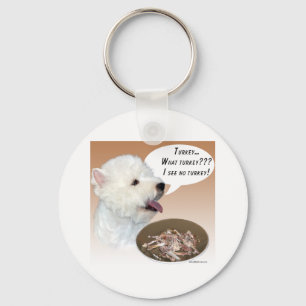 West Highland White Terrier Turkey Keychain