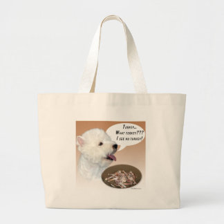 West Highland White Terrier Turkey Large Tote Bag