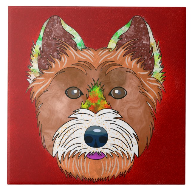 West Highland White Terrier ugly dog face  Tile (Front)