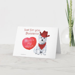 West Highland White Terrier Valentine Holiday Card