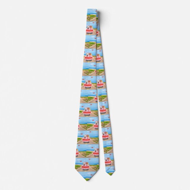 West Highland White Terrier Valentine's Day Truck Tie (Front)