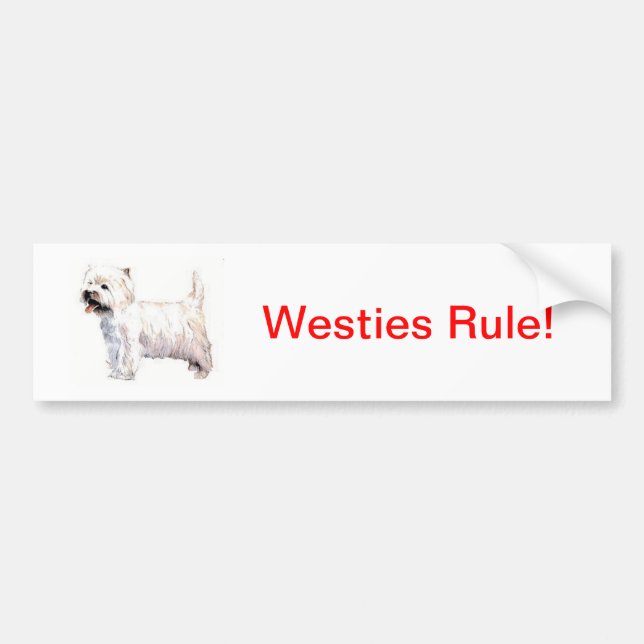 West Highland White Terrier Westie Bumper Sticker (Front)