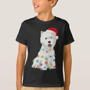West Highland White Terrier Westie Christmas Light T-Shirt