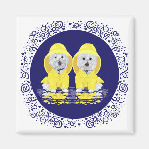 West Highland White Terriers Rain Magnet
