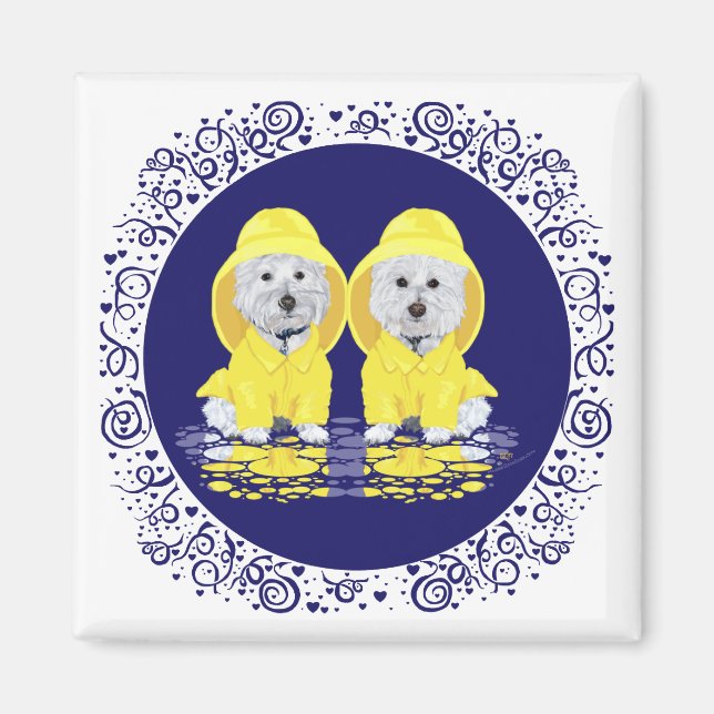 West Highland White Terriers Rain Magnet (Front)