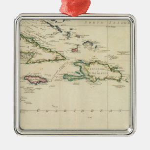 West India Islands 2 Metal Ornament
