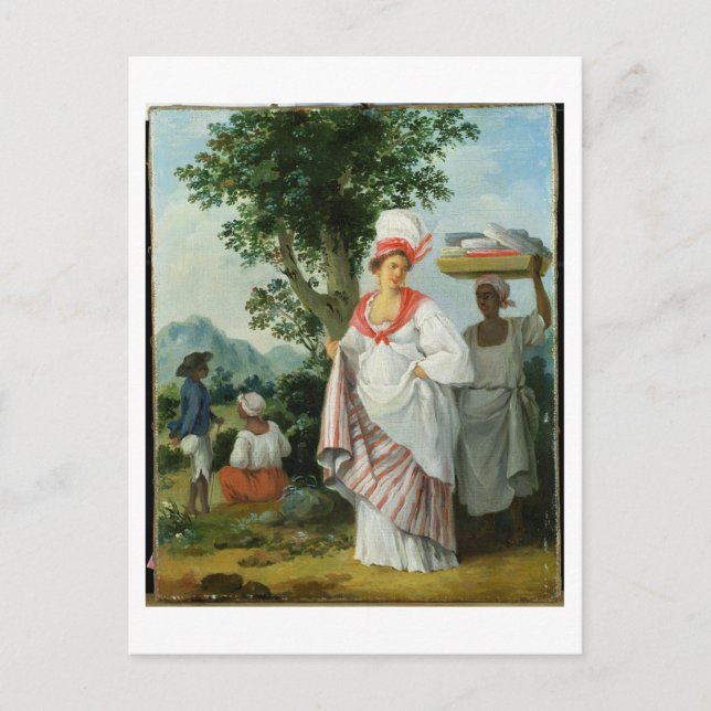 West Indian Creole Woman with her Black Servant, c Postcard (Front)