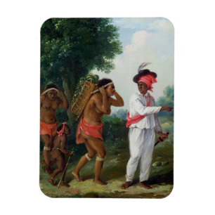 West Indian Man of Colour, Directing two Carib Wom Magnet