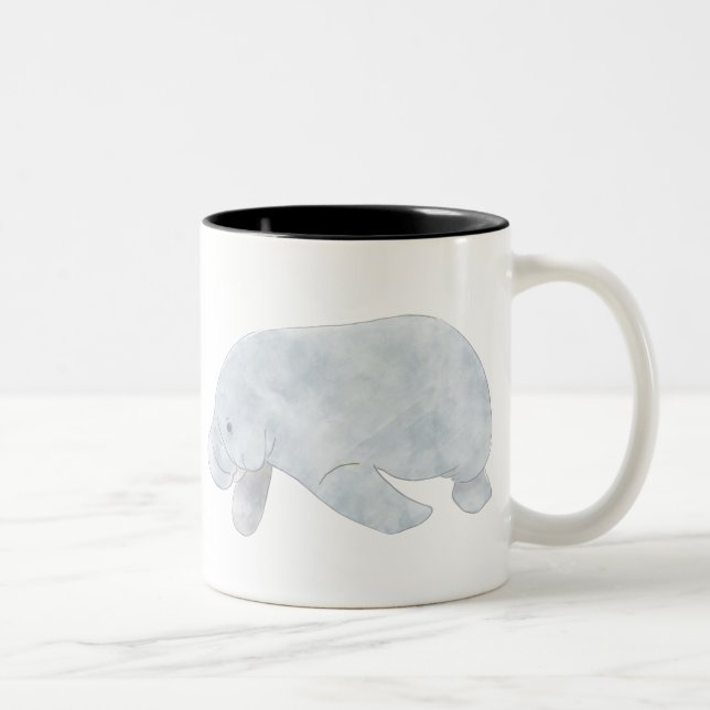 WEST INDIAN MANATEE Two-Tone COFFEE MUG (Right)