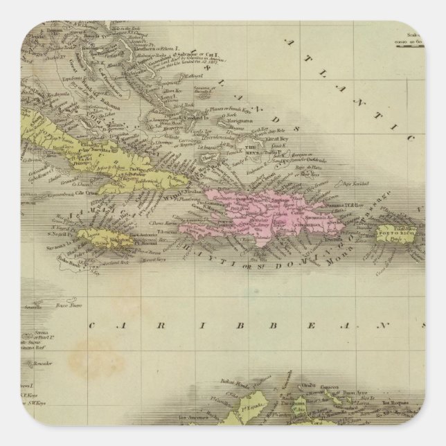 West Indies 23 Square Sticker (Front)
