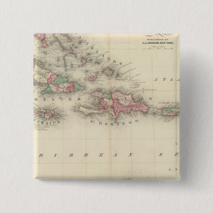West Indies 3 2 Inch Square Button