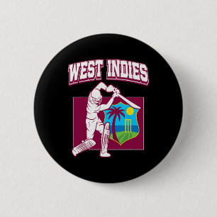 West Indies Cricket Fan Cool Caribbean Cricket Sup 2 Inch Round Button