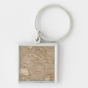 West Indies Map by Arrowsmith Keychain