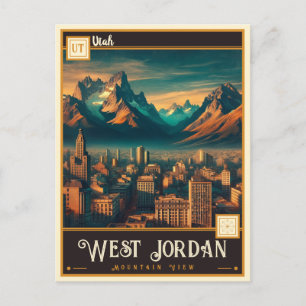 West Jordan, Utah   Vintage Postcard