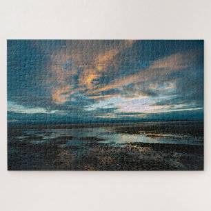 West Kirby The Wirral UK.  A spectacular sunset ov Jigsaw Puzzle