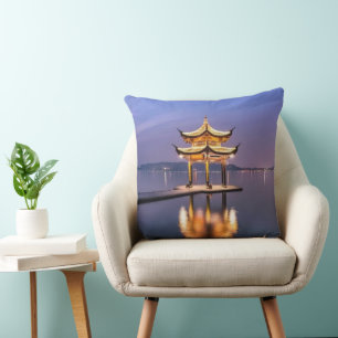 West Lake, Hangzhou, Chinese Throw Pillow