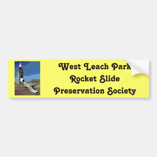 West Leach Park Rocket Slide Preservation Society Bumper Sticker