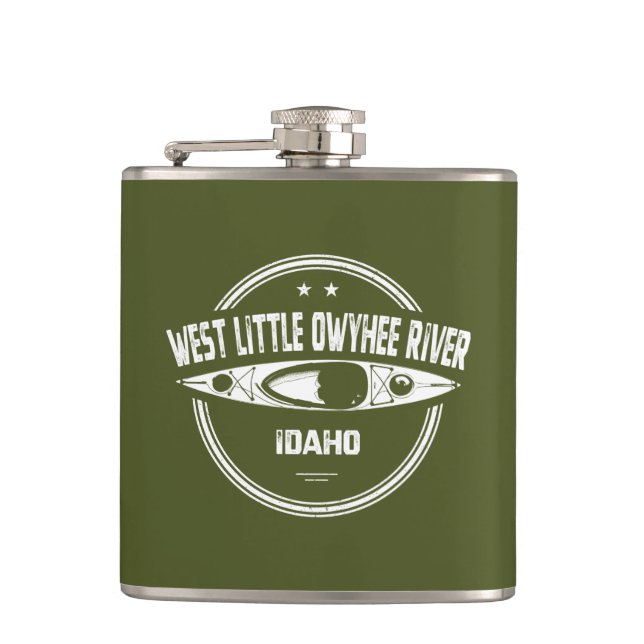 West Little Owyhee River Idaho Kayaking Hip Flask (Front)
