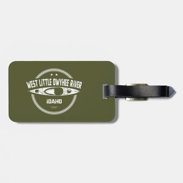 West Little Owyhee River Idaho Kayaking Luggage Tag (Back Horizontal)