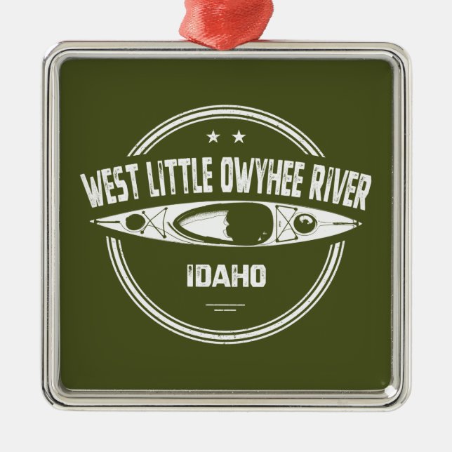 West Little Owyhee River Idaho Kayaking Metal Ornament (Front)