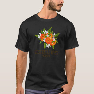 West Little River Florida FL Vintage Oranges Bloss T-Shirt