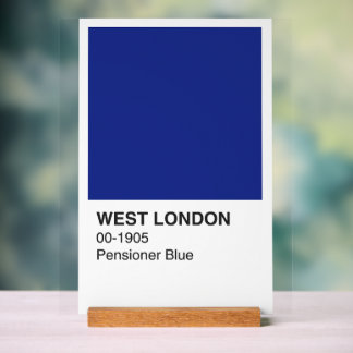West London Pensioner Blue - Arrière - plan blanc