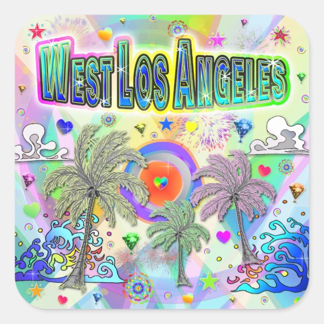 West Los Angeles Deep Dream Sticker (Front)