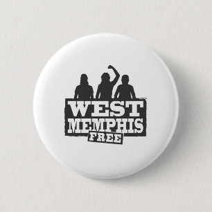 West Memphis Three 2 Inch Round Button