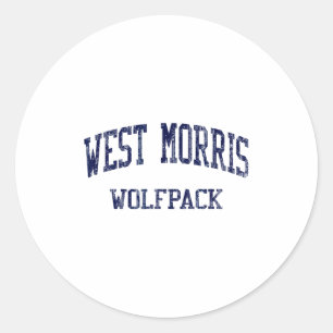 West Morris High School Hs Chester Nj Vintage Srts Classic Round Sticker