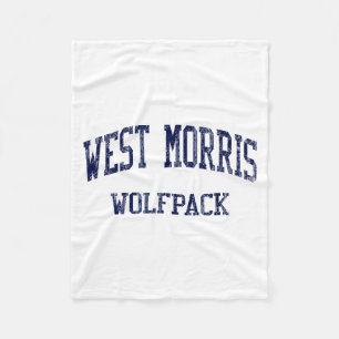 West Morris High School Hs Chester Nj Vintage Srts Fleece Blanket