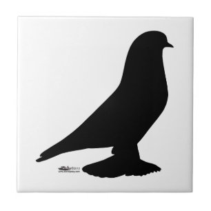 West of England Pigeon Silhouette Tile