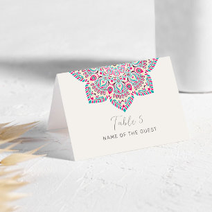 West Pacific Classic Mandala Wedding Place Card