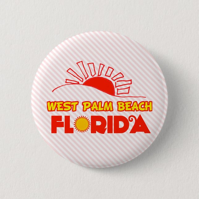 West Palm Beach, Florida 2 Inch Round Button (Front)
