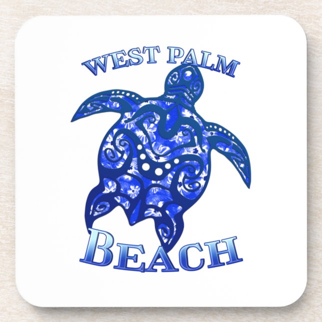 West Palm Beach Florida Vacation Tribal Turtle Coaster (Front)