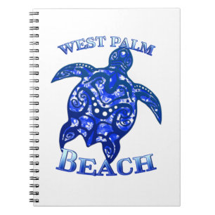 West Palm Beach Florida Vacation Tribal Turtle Notebook