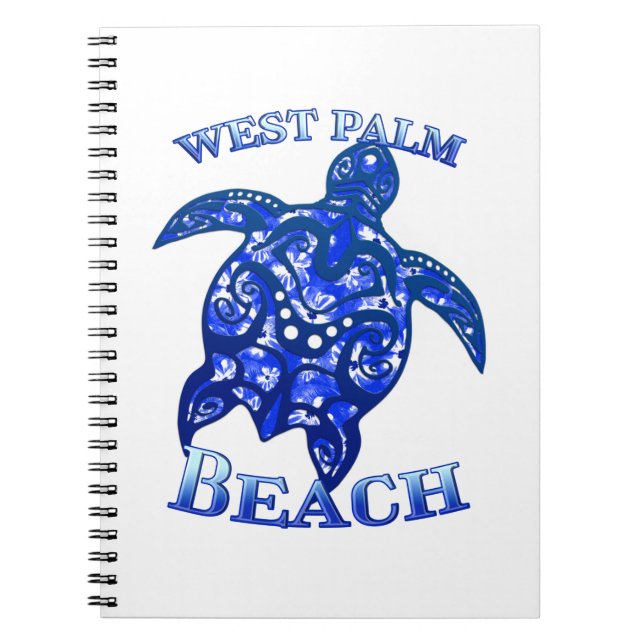 West Palm Beach Florida Vacation Tribal Turtle Notebook (Front)