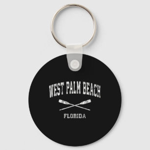 West Palm Beach Florida Vintage Nautical Paddles S Keychain