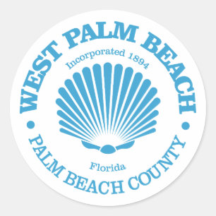 West Palm Beach (seashell) Classic Round Sticker