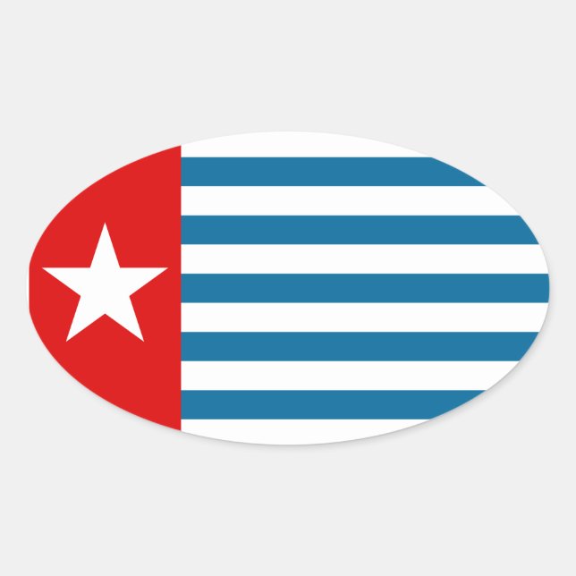 west papua oval sticker (Front)