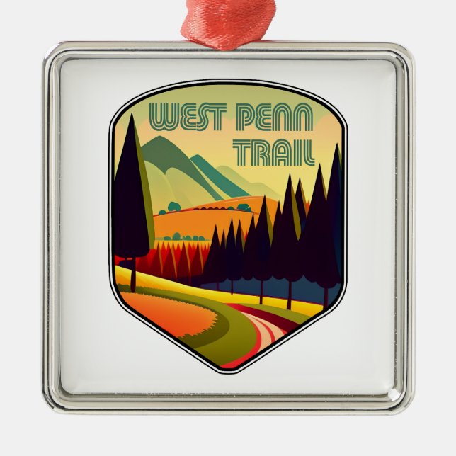 West Penn Trail Pennsylvania Colours Metal Ornament (Front)